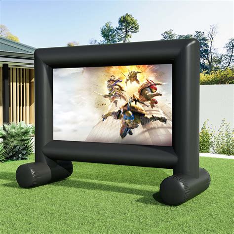 MUSHOW 16 FT Inflatable Projector Movie Screen for Outside Inflatable TV Screen Outdoor Indoor
