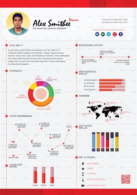 Infographic Resume CV Template Word format