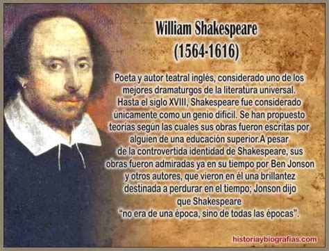 informacion de william shakespeare