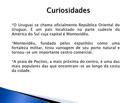 informacoes sobre o uruguai