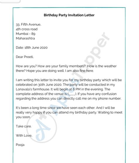 informal letter topics for class 4 with answers icse