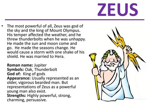 information about greek god zeus