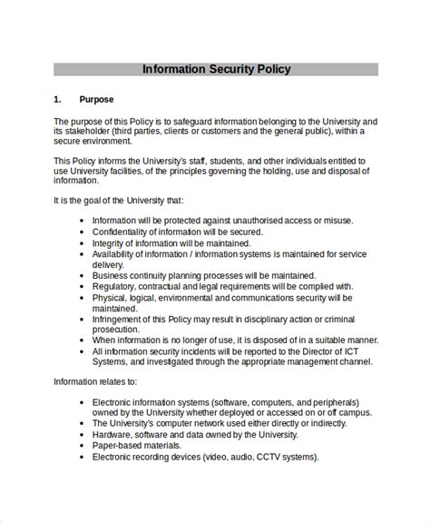 information security policy example pdf
