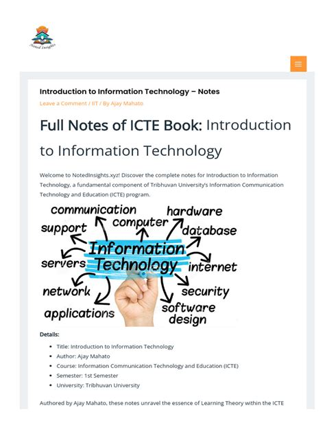 Information Technology Pdf Notes In Hindi copheavy