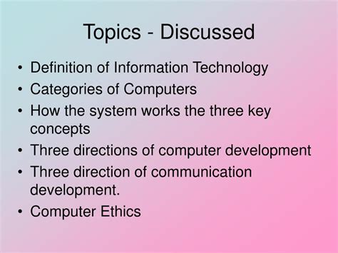 information technology topics for presentation ppt