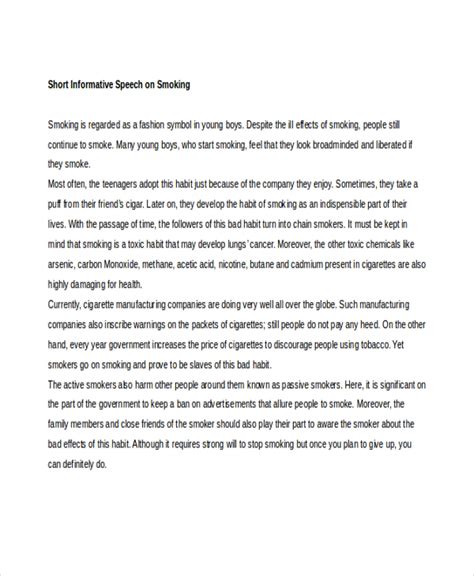 informative speech script examples