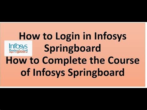 infosys springboard login india link