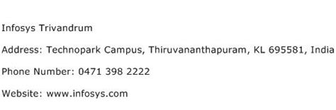 infosys trivandrum phone number