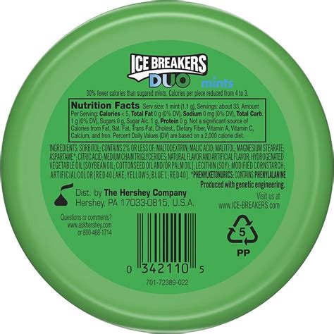 Ingredients In Ice Breakers Mints