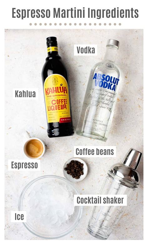 ingredients of espresso martini