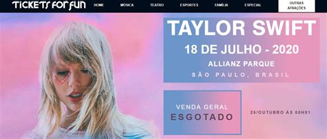 ingresso taylor swift site oficial