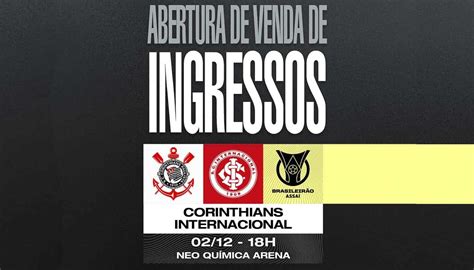 ingressos corinthians x internacional