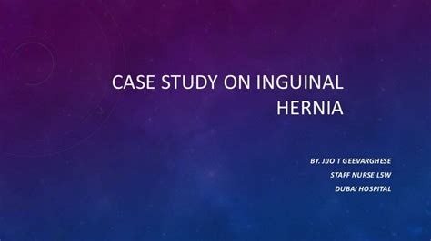 inguinal hernia case study