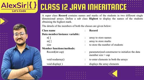 inheritance program in java isc