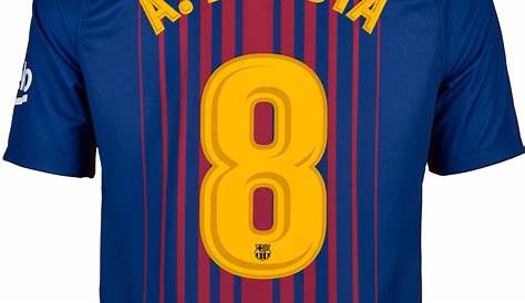 Iniesta Barcelona Jersey [USED] BARCELONA 2018/19 HOME JERSEY WITH A.INIESTA 8