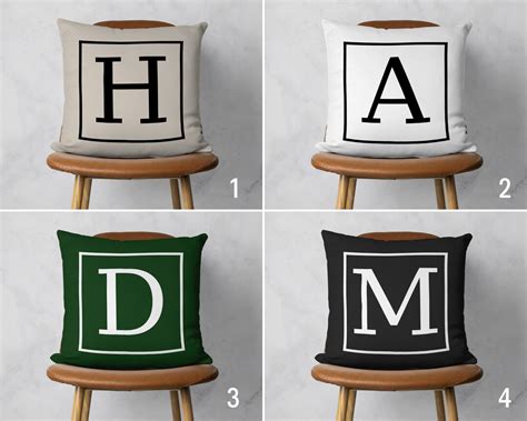 Initial Monogram Pillow Cover