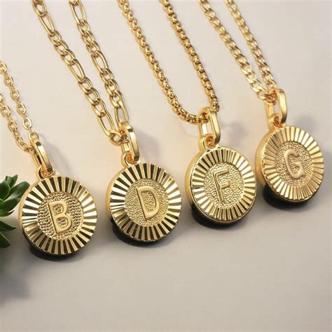 Initial Necklace Round