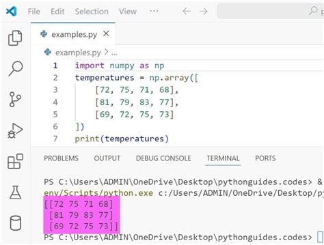 initialize 2d numpy array python