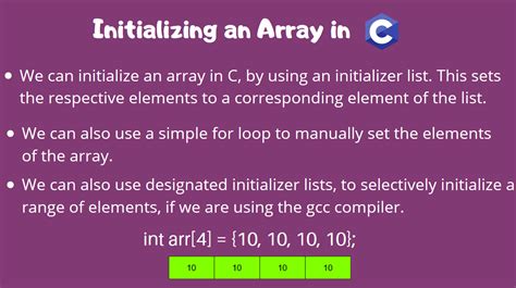initialize array of struct in c