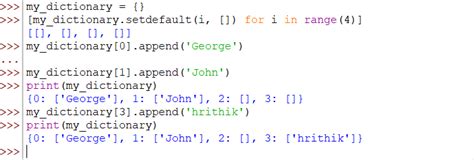 initialize dictionary in python
