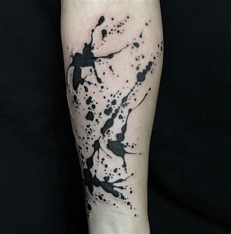 by Trafficanti D'arte, Milan Splatter tattoo, Paint splatter tattoo