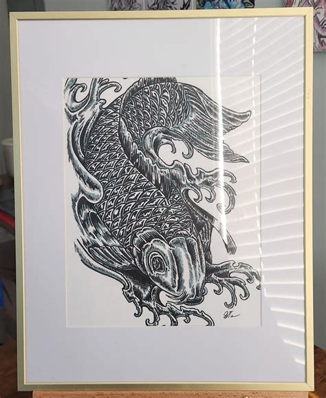 Ink Drawing Framed Art