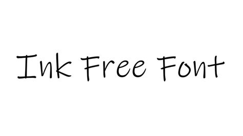 ink free font free download