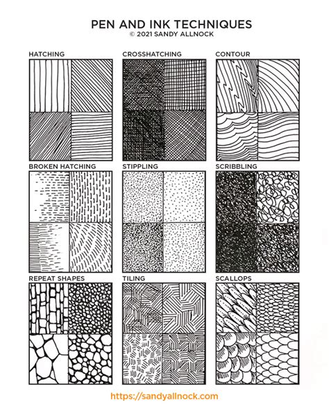 Ink Pattern Drawings