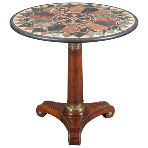 Inlay Marble Top Side Table