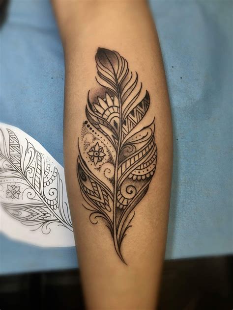 Inner Arm Tattoos Feather
