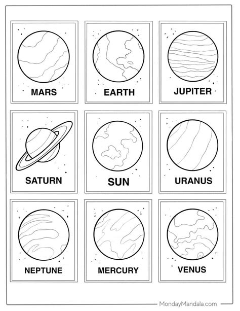 Inner Planets Coloring Page