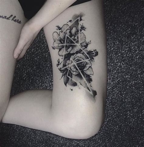inner thigh tattoos for females