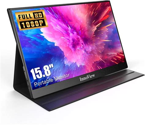 18.5 inch Portable Monitor, InnoView 100HZ 120 sRGB 1080P FHD IPS