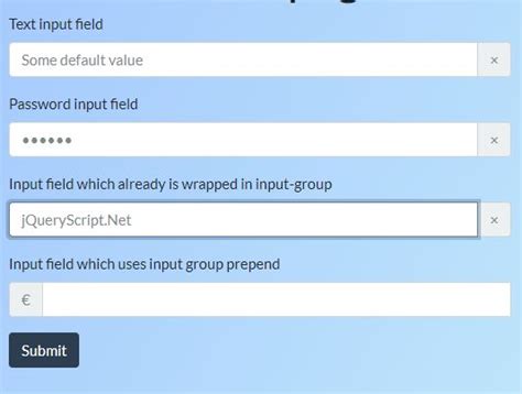 Input Bootstrap Clear