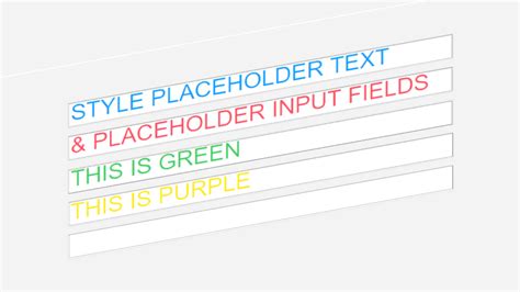 Input Element Placeholder Color
