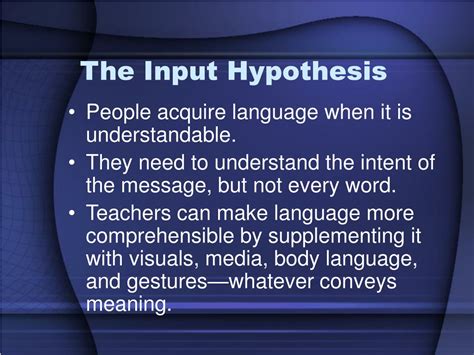 Input Hypothesis Slide