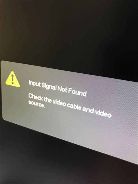 Input Signal Not Found For Second Monitor