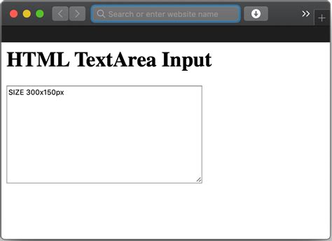input textarea in html form
