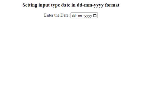 input type date format yyyy-mm-dd w3schools