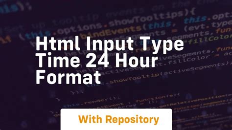 input type time 24 hour format in html