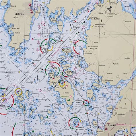 Inramat sjökort Furusund Arholma Kartkungen Sjökort för väggen