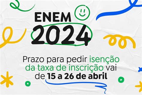 inscrição do enem 2024 isenção