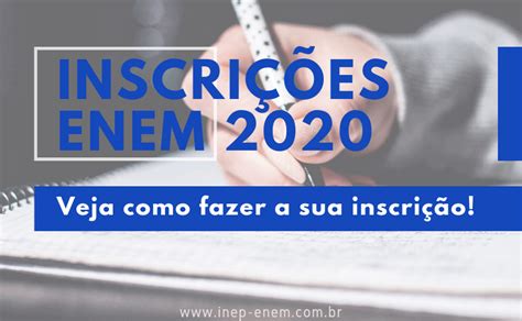 inscrição enem 2020 inep como fazer