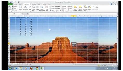 Insert Background Image In Excel 2010 6