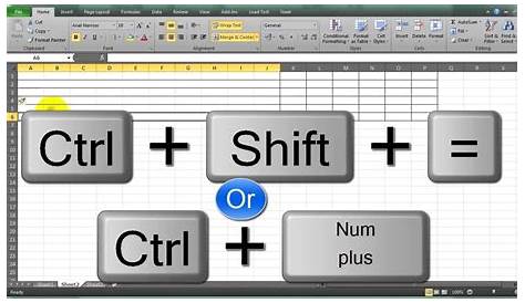 Insert row shortcut in excel YouTube
