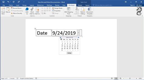 Insert A Calendar In Microsoft Word