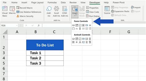 Insert A Printable Check Box In Excel