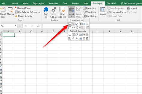 Insert Button in Excel