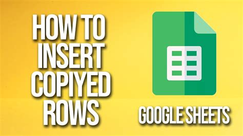 insert copied rows in google sheets
