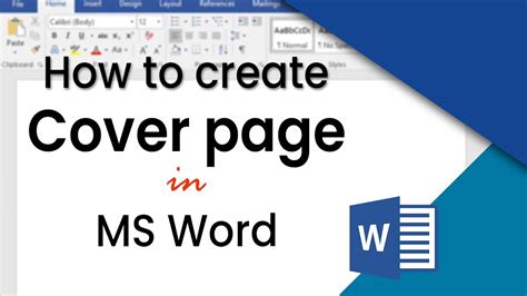 Insert Cover Page Without Page Number